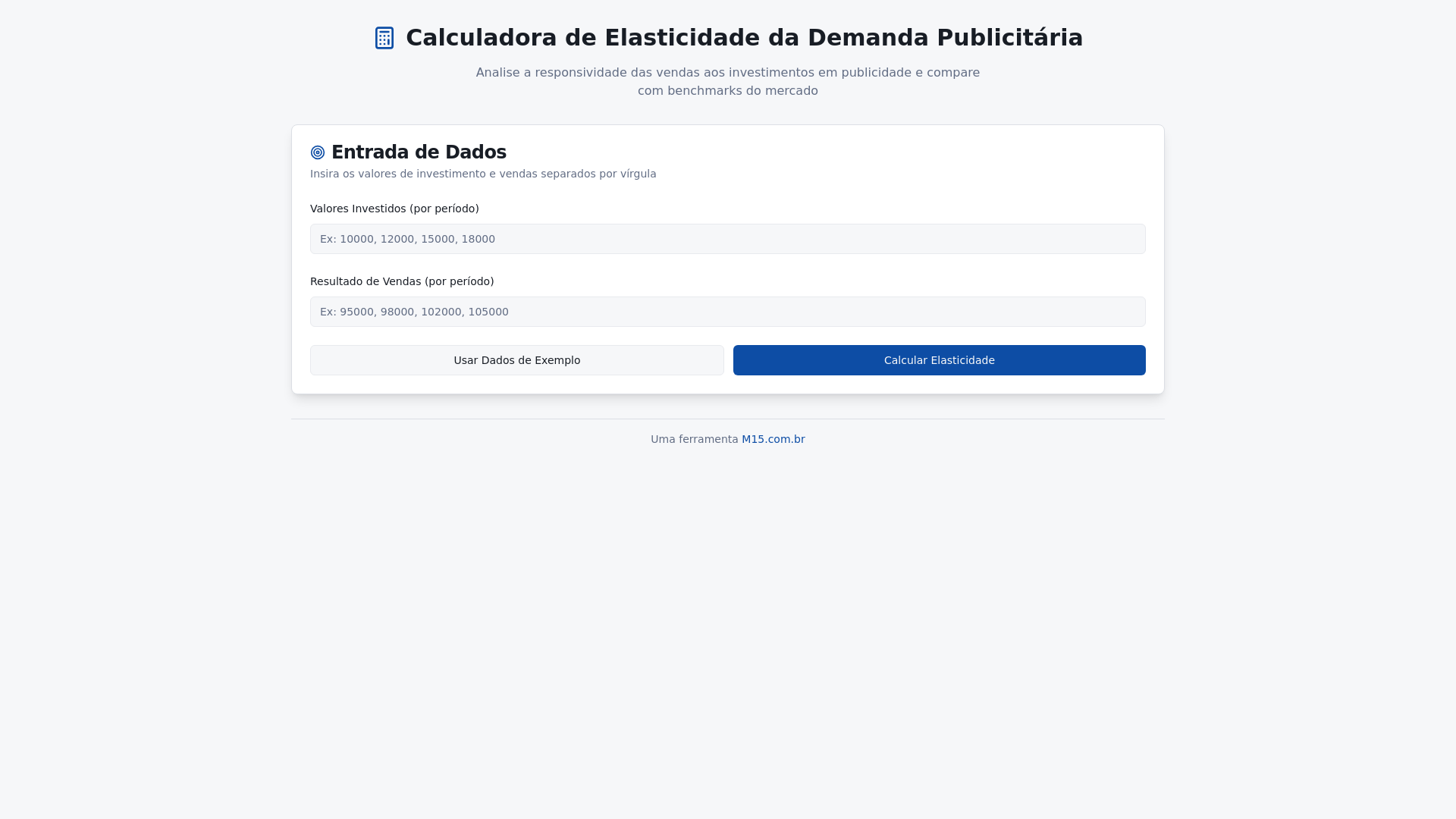 Calculadora de Elasticidade Publicitária cover