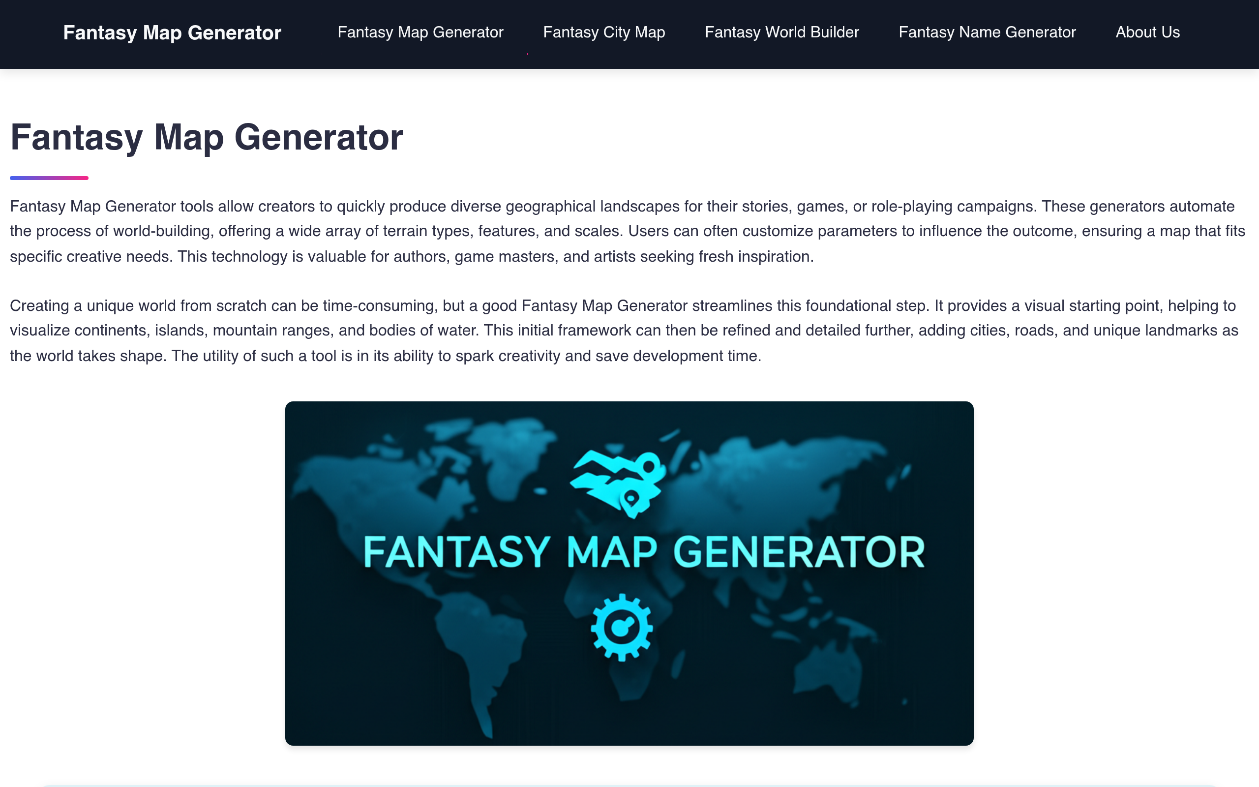 Fantasy Map Generator cover