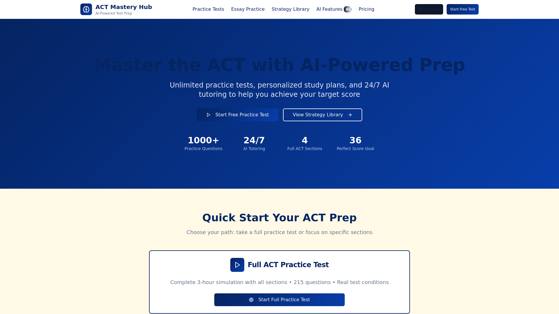ACT AI Prep Mastery cover