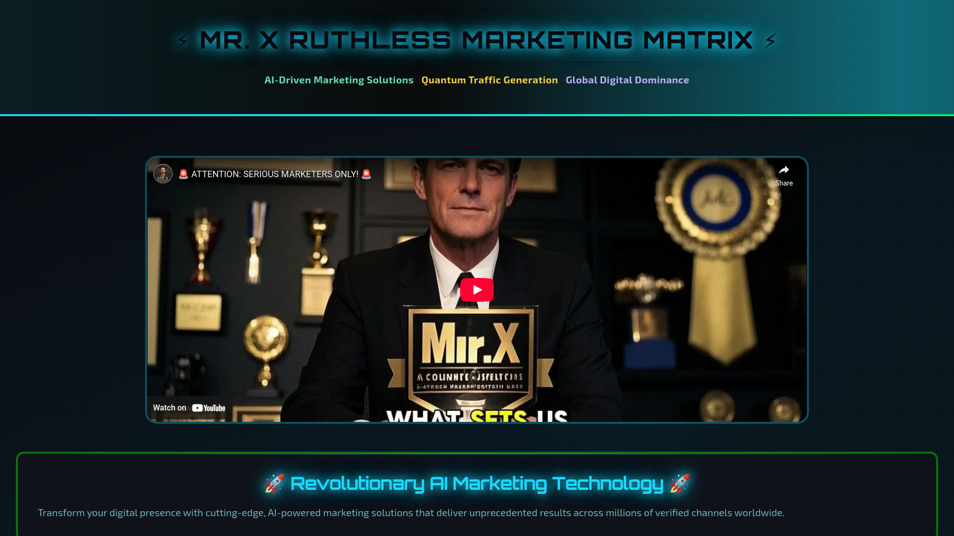 Mr. X Marketing cover