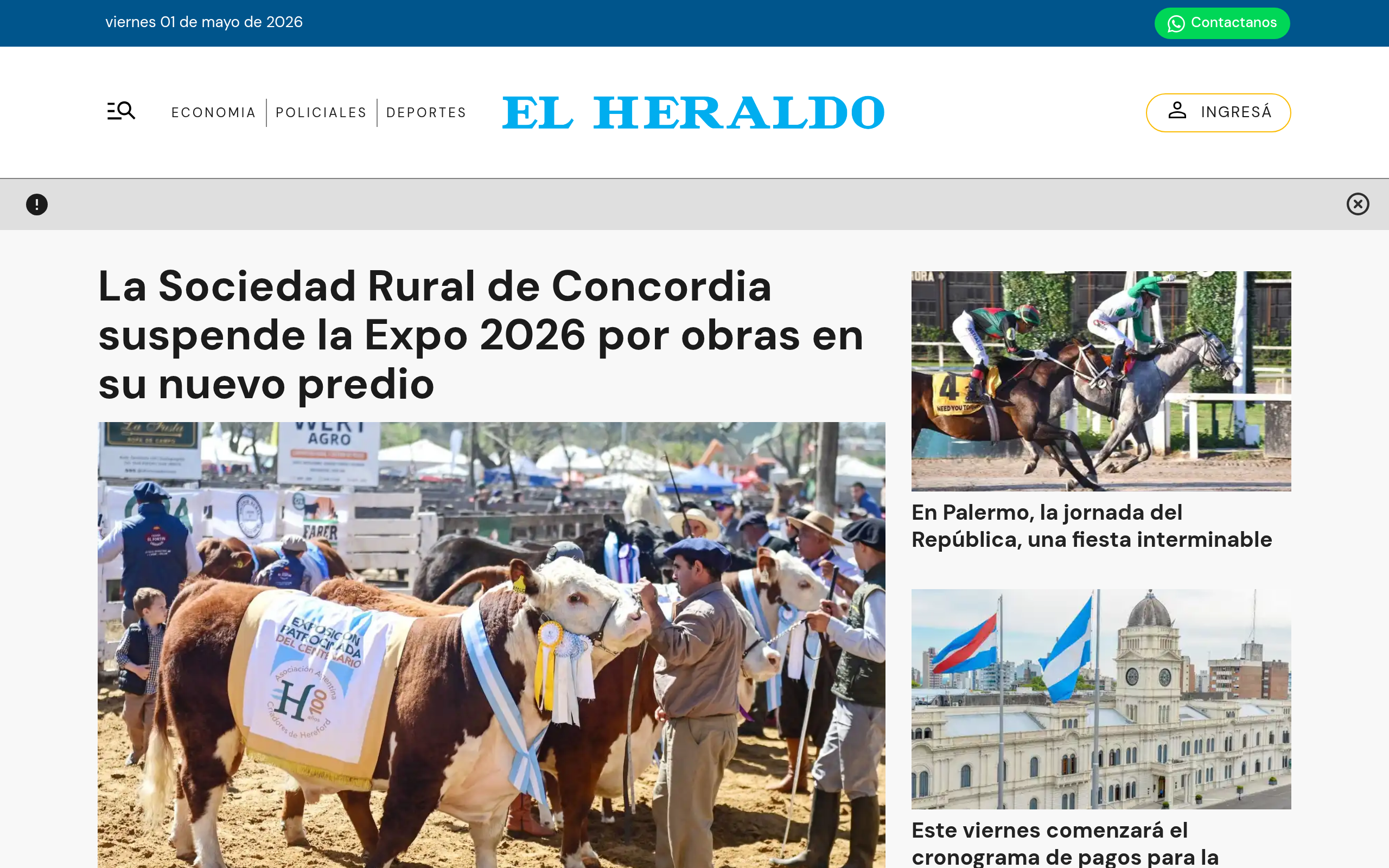 El Heraldo cover