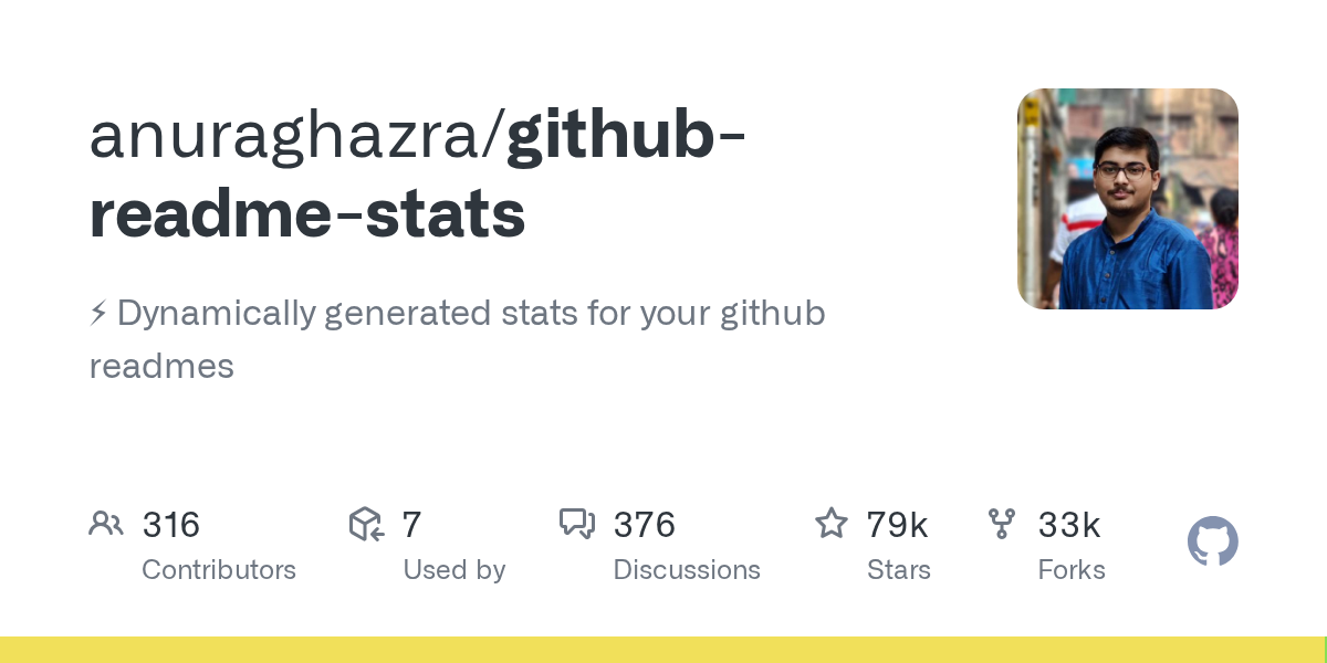 GitHub Readme Stats cover