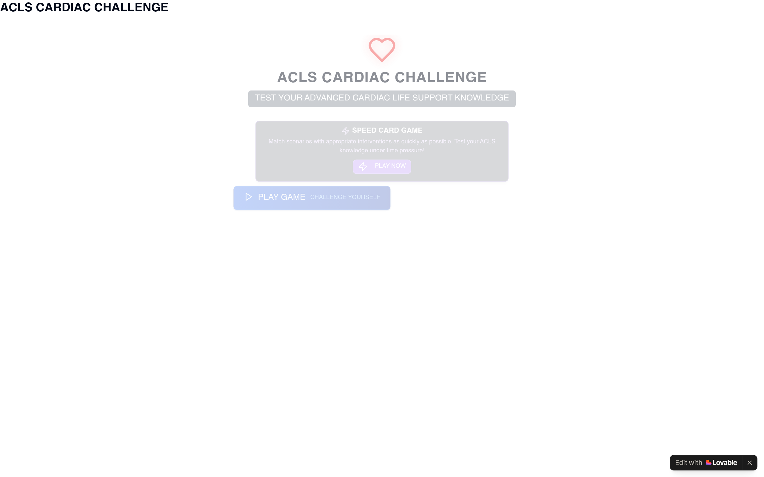 ACLS Speed Showdown cover