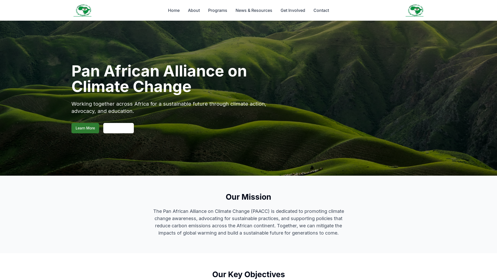 Pan African Alliance on Climate Change cover