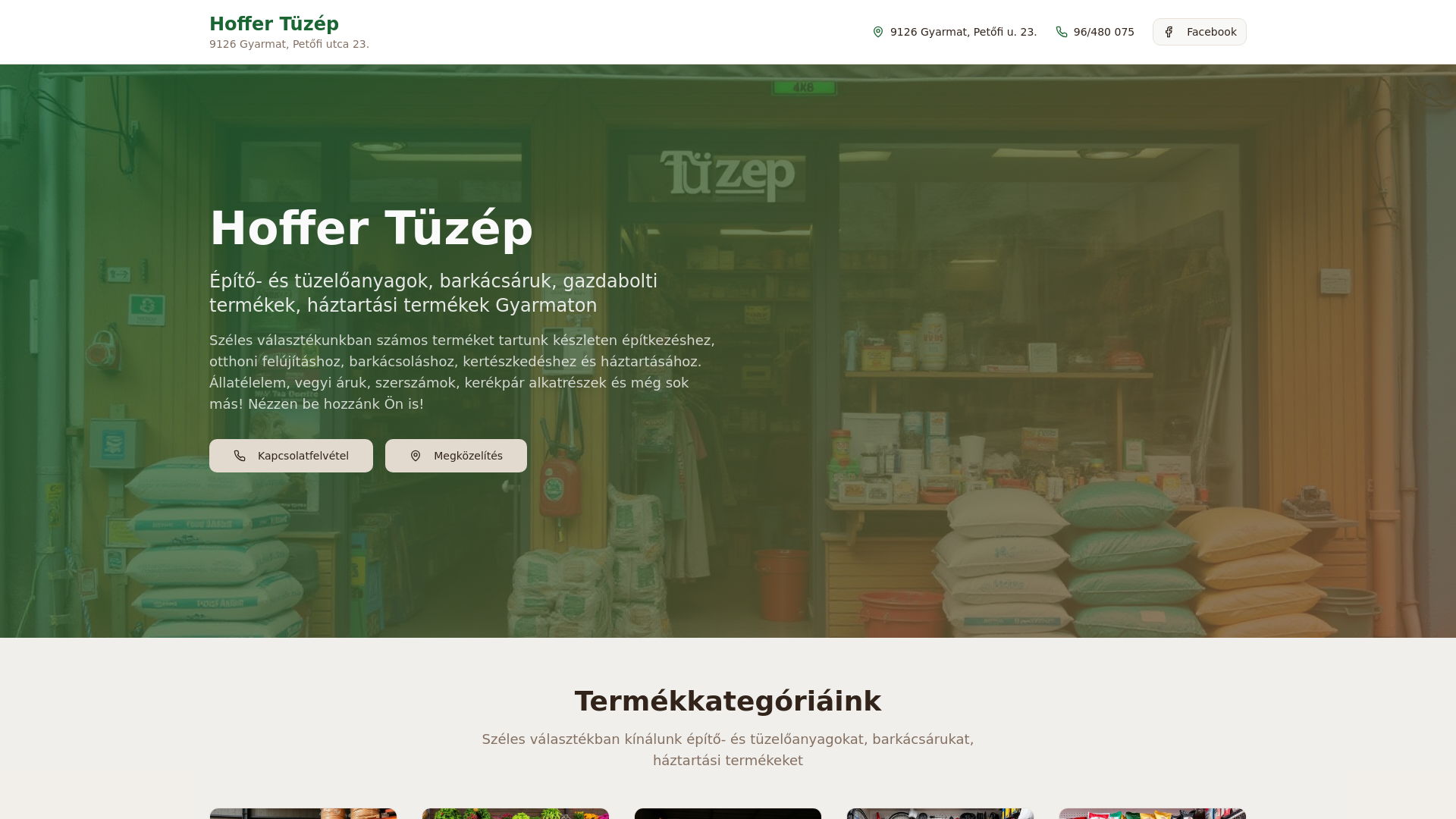 Hoffer Tüzép cover