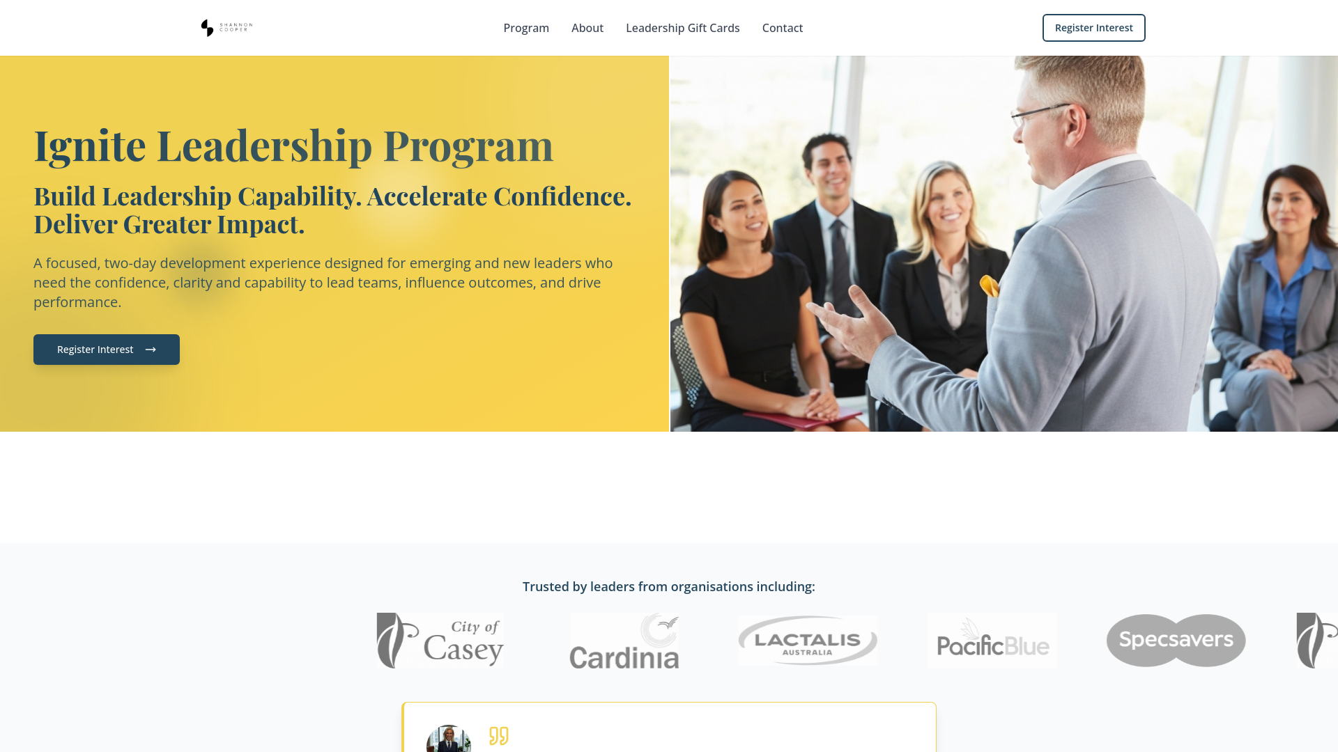 Ignite Leadership Program cover
