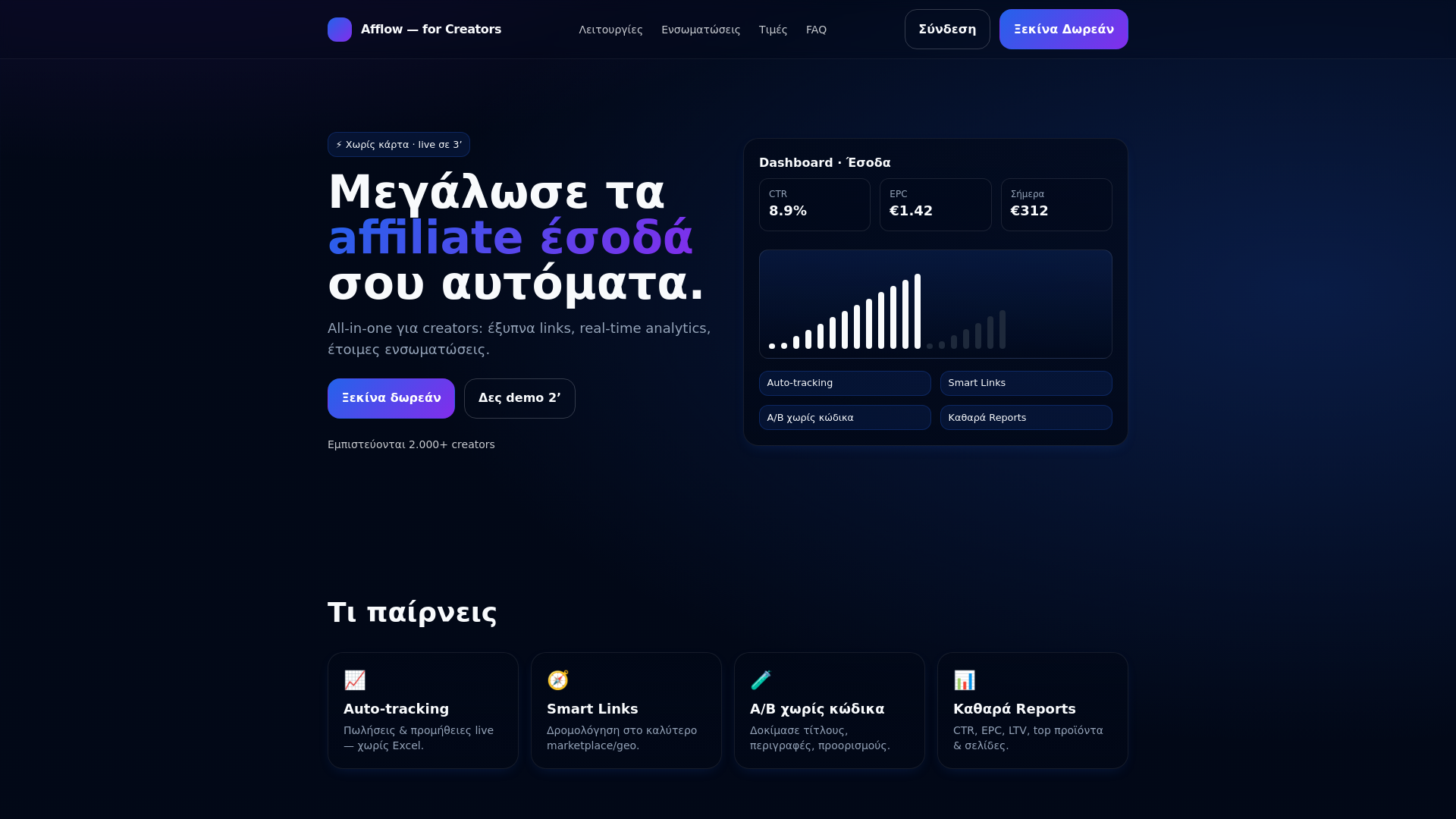 Afflow cover