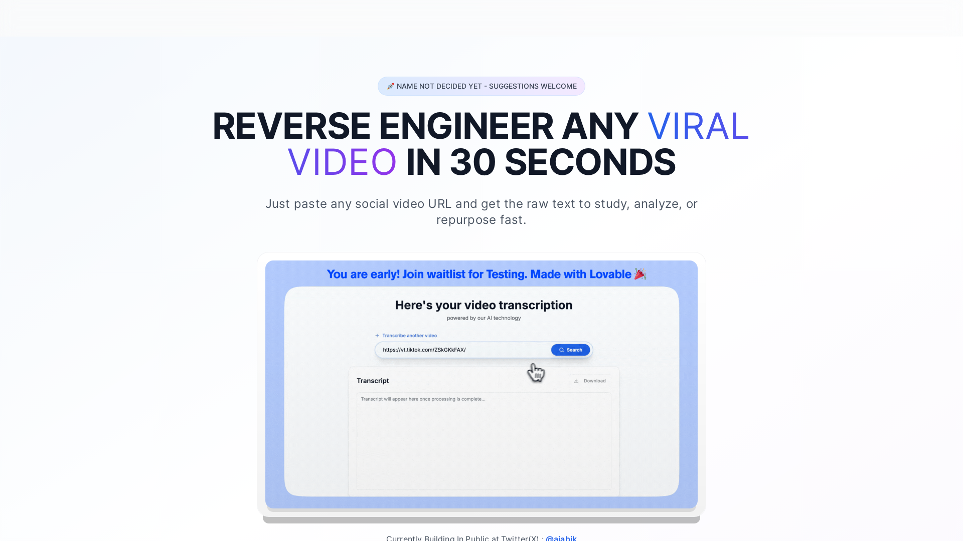 Viral Video Reverse Engineer cover