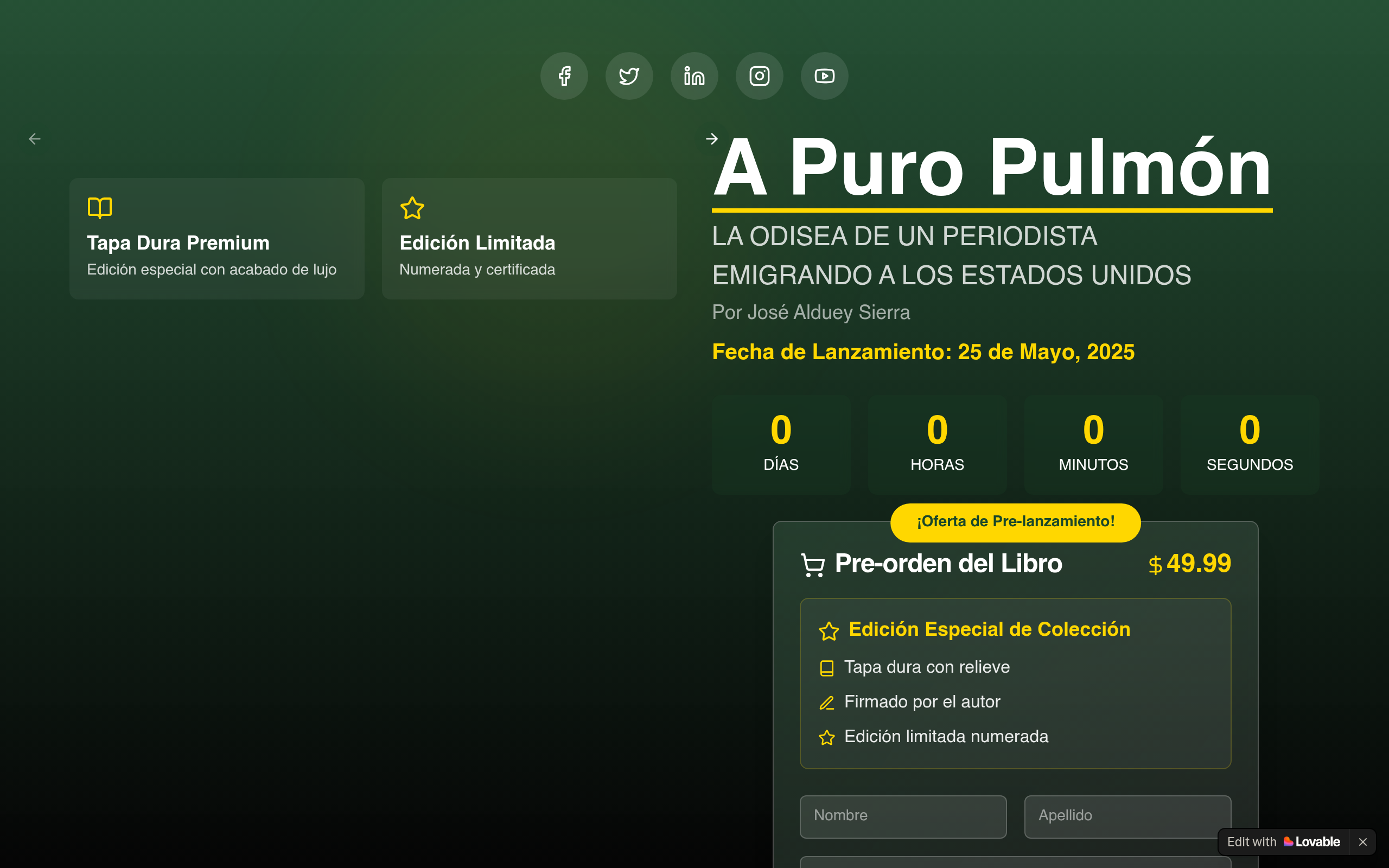 A Puro Pulmón Book Showcase cover