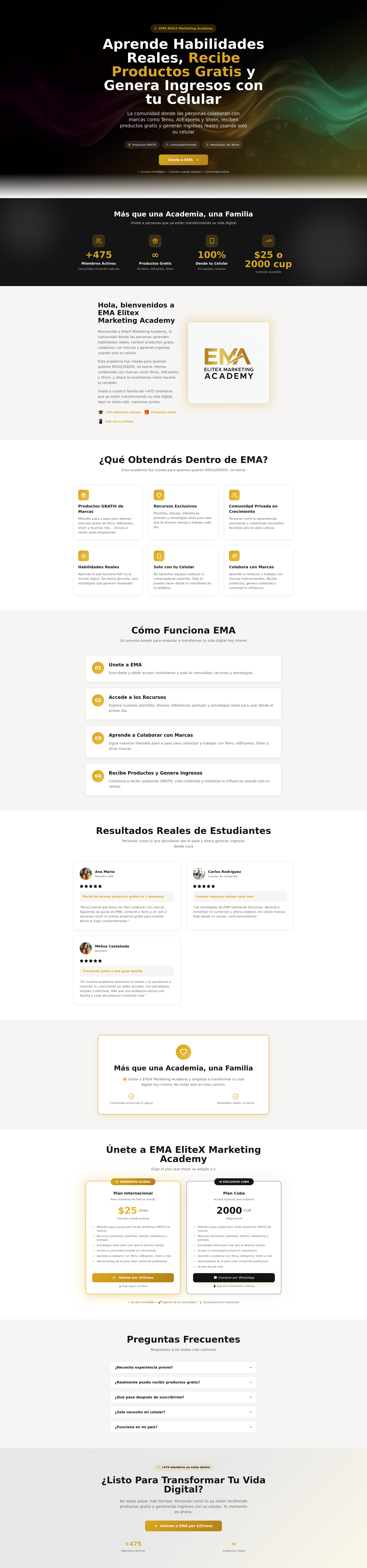 EMA EliteX Marketing Academy cover
