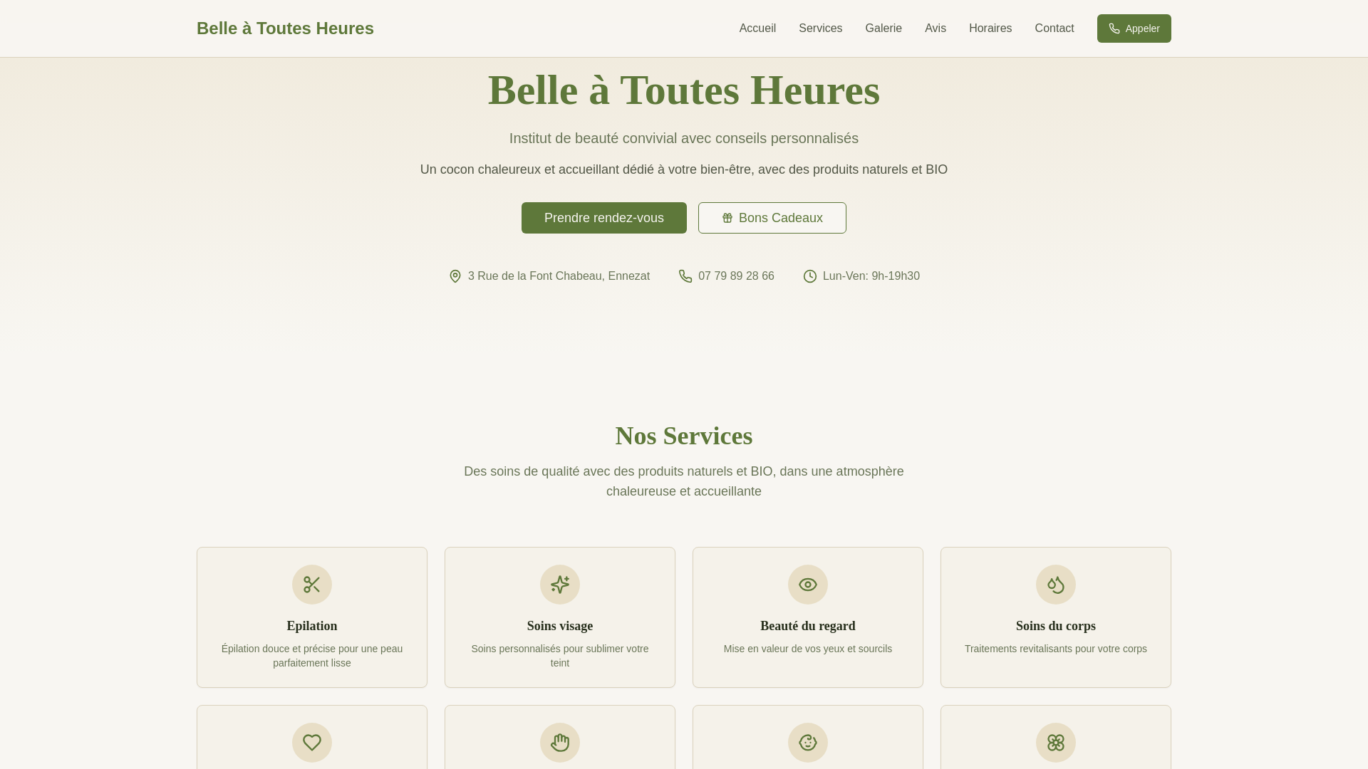 Belle à Toutes Heures cover