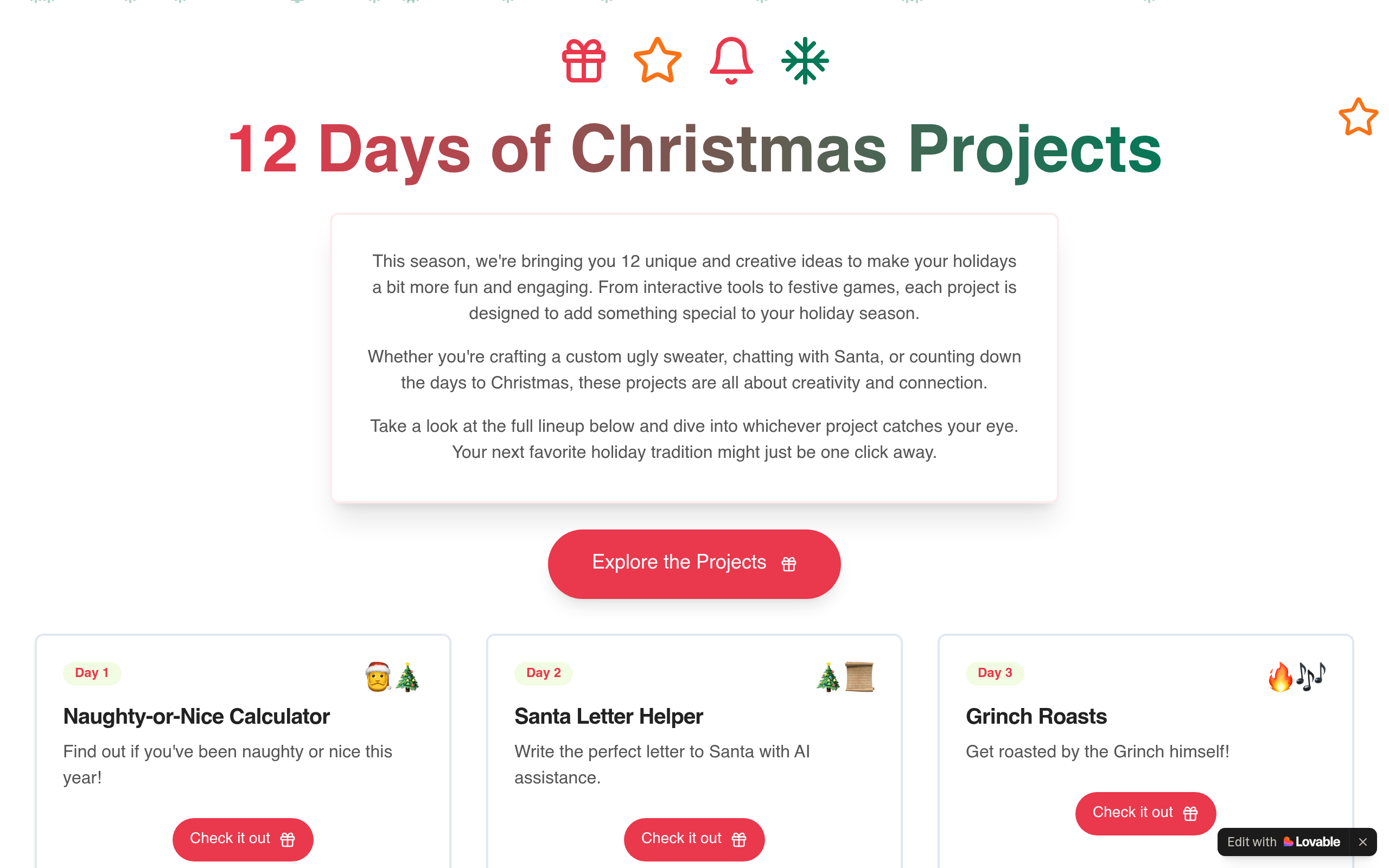 12 Days of Projects cover